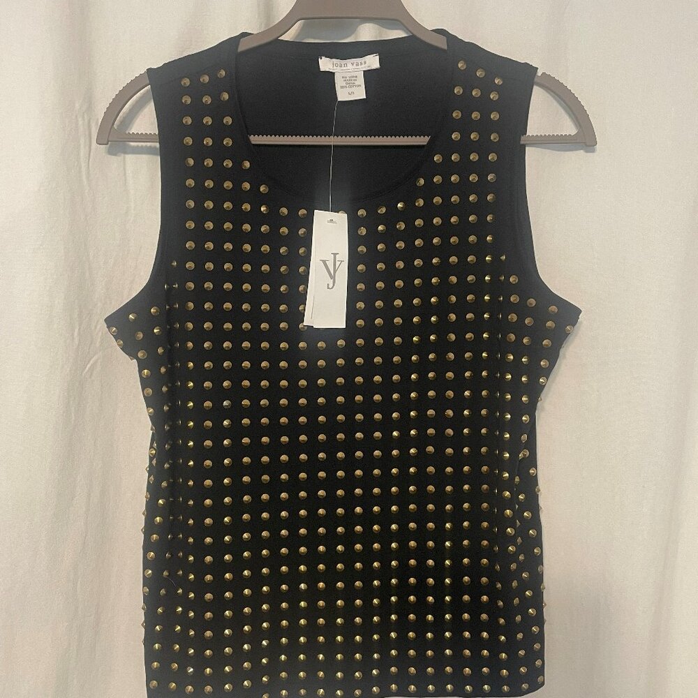 Joan Vass Black Studded Shell